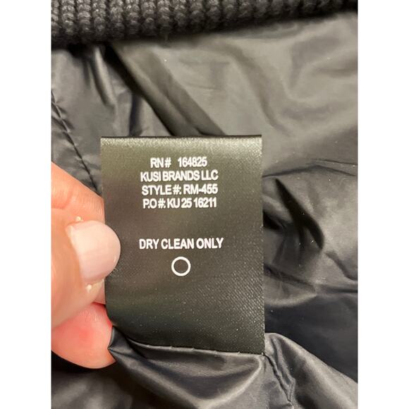 Rebecca Minkoff Black bomber puffer jacket, size extra large, NWT, MSRP $328 - Picture 9 of 12